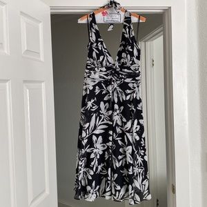 Blk white halter dress